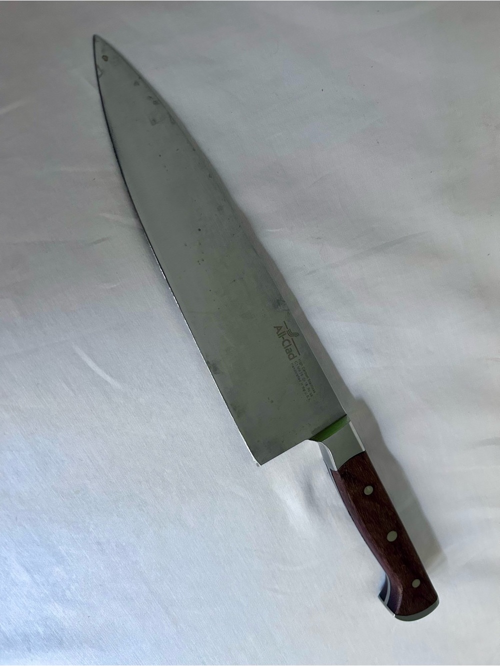 All-Clad High Carbon Stainless Chef Knife Wood Handle USA Made